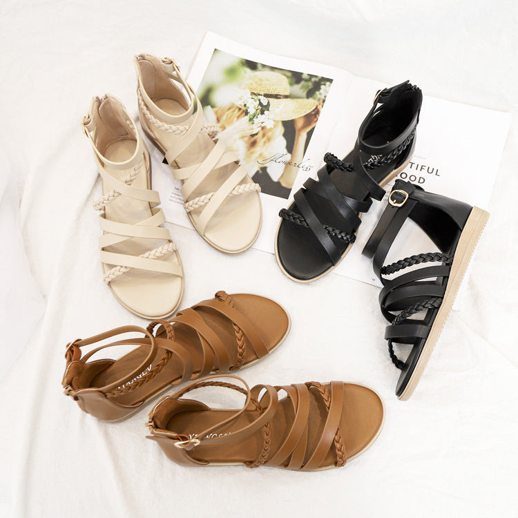 Summer Braided Roman Sandal